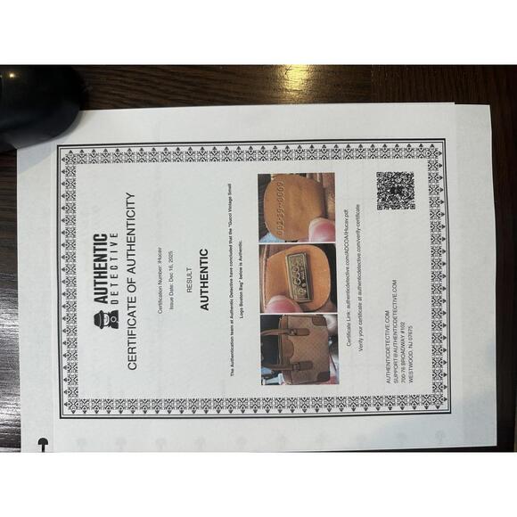 Gucci Vintage GG Boston Style Satchel with COA - Picture 5 of 10